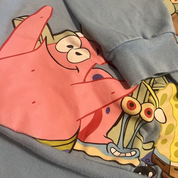 Nickelodeon Spongebob Squarepants Blue Sweatshirt Size M(7-9) - Picture 3 of 10